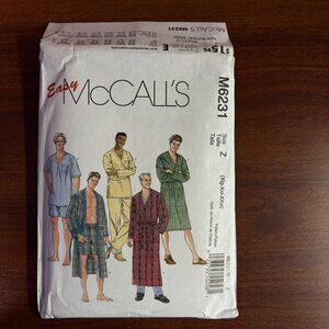 Easy McCall's Pattern M6231 for Men's Sleepwear